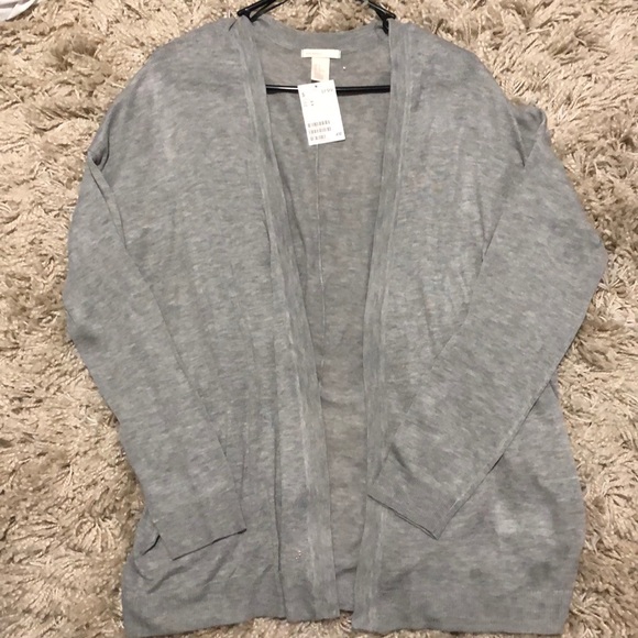 h and m grey cardigan